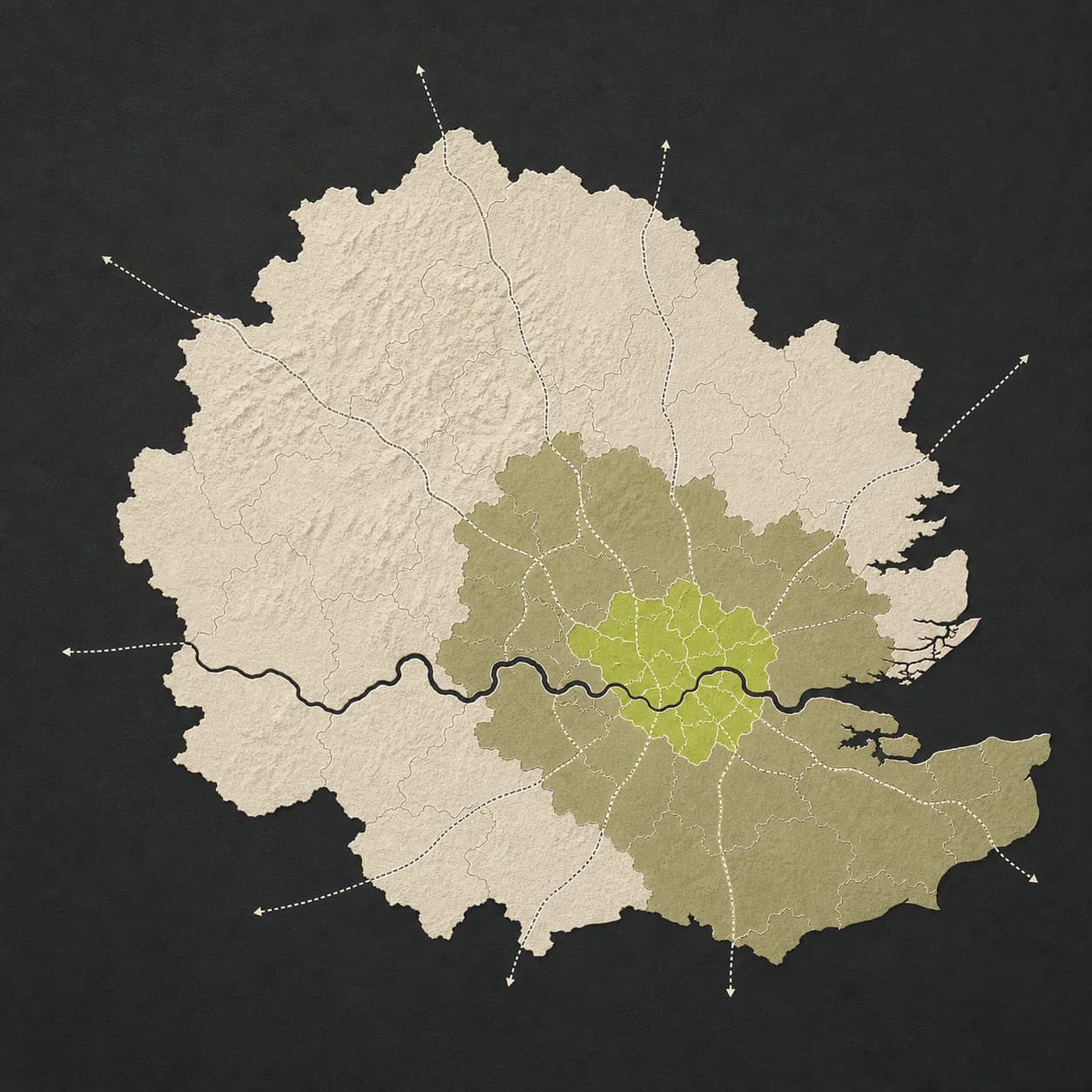 Map showing Ufirst Services coverage across South East London, Greater London and Kent